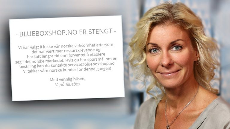 Den svenske netthandelen Bluebox har lagt ned i Norge